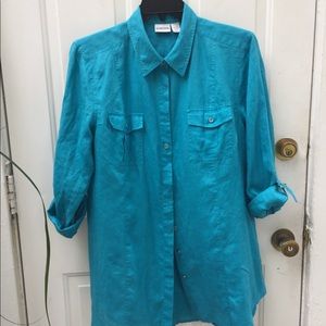 Chico’s Long lightweight linen shirt